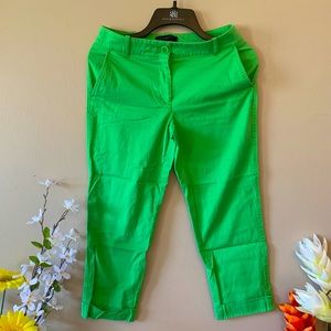 Talbots green Cropped Folded Hem Pants